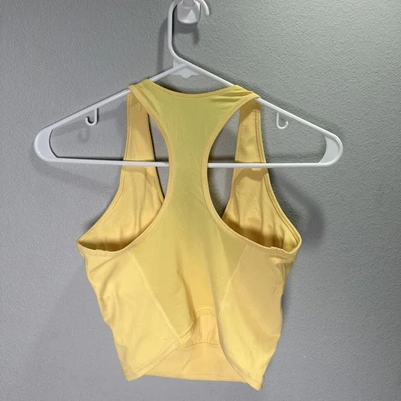 Gymshark Whitney Crop Tank Small yellow soft comfortable Racerback padded - Picture 2 of 11